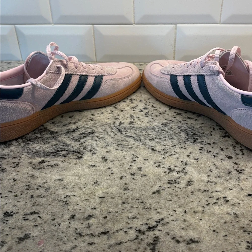 Adidas Pink Suede Spezial with navy Stripes size 9 - Picture 12 of 13